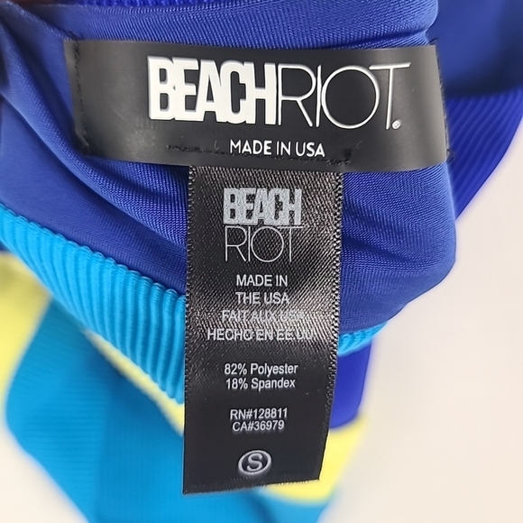 NWOT BEACHRIOT Heidi Riviera Colorblock Swim Bikini Top Size S - Picture 5 of 6